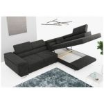 Narożnik GUSTAW L - strona prawa - ciemnoszary, boucle