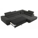 Narożnik GUSTAW L - strona prawa - ciemnoszary, boucle