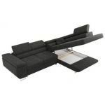 Narożnik GUSTAW L - strona prawa - ciemnoszary, boucle