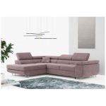 Narożnik GUSTAW L - strona lewa - różowy, struktura