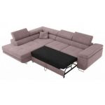 Narożnik GUSTAW L - strona lewa - różowy, struktura