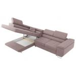 Narożnik GUSTAW L - strona lewa - różowy, boucle