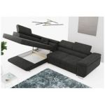 Narożnik GUSTAW L - strona lewa - ciemnoszary, boucle