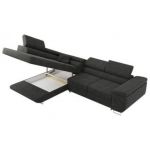 Narożnik GUSTAW L - strona lewa - ciemnoszary, boucle