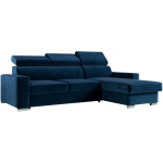 Narożnik FOX L - uniwersalny - ciemnoniebieski, welwet