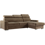 Narożnik FOX L - uniwersalny - brązowy, welwet