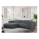 Narożnik PASADENA L - strona lewa - szary, sztruks