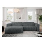 Narożnik PASADENA L - strona lewa - szary, sztruks