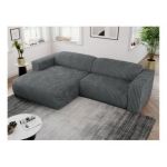 Narożnik PASADENA L - strona lewa - szary, sztruks