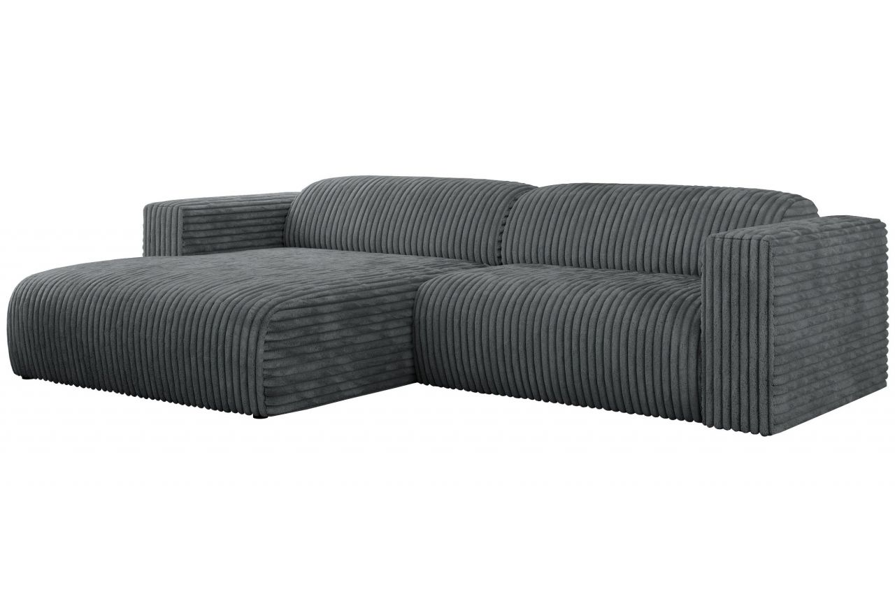 Narożnik PASADENA L - strona lewa - szary, sztruks