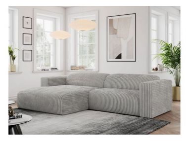 Narożnik PASADENA L - strona lewa - jasnoszary, sztruks