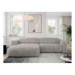 Narożnik PASADENA L - strona lewa - jasnoszary, sztruks