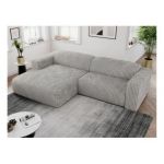 Narożnik PASADENA L - strona lewa - jasnoszary, sztruks