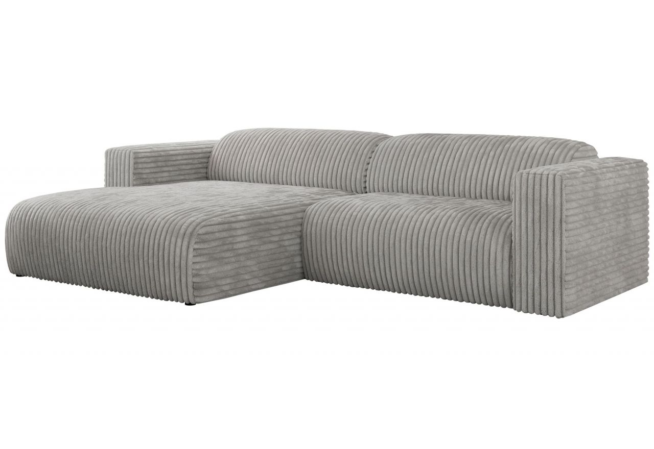 Narożnik PASADENA L - strona lewa - jasnoszary, sztruks