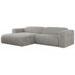 Narożnik PASADENA L - strona lewa - jasnoszary, sztruks