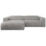 Narożnik PASADENA L - strona lewa - jasnoszary, sztruks