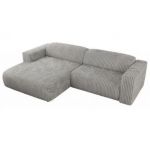 Narożnik PASADENA L - strona lewa - jasnoszary, sztruks