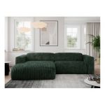 Narożnik PASADENA L - strona lewa - ciemnozielony, sztruks