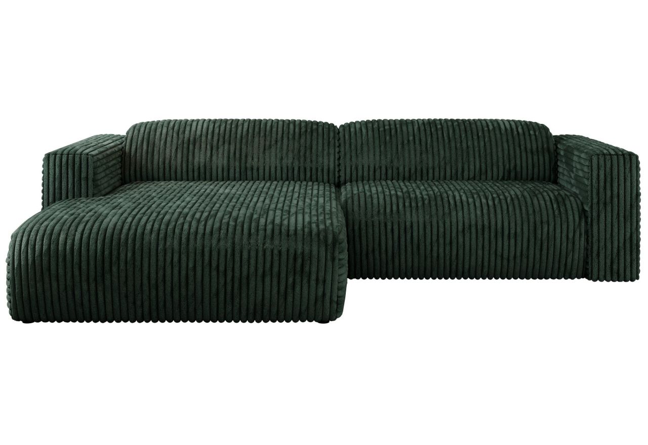 Narożnik PASADENA L - strona lewa - ciemnozielony, sztruks