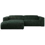 Narożnik PASADENA L - strona lewa - ciemnozielony, sztruks