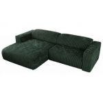 Narożnik PASADENA L - strona lewa - ciemnozielony, sztruks