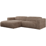 Narożnik PASADENA L - strona lewa - brązowy, sztruks