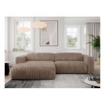 Narożnik PASADENA L - strona lewa - brązowy, sztruks