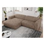 Narożnik PASADENA L - strona lewa - brązowy, sztruks