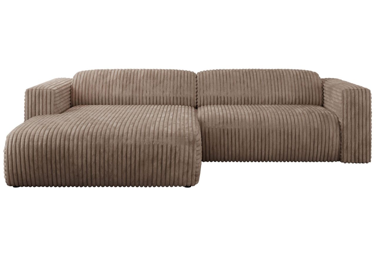 Narożnik PASADENA L - strona lewa - brązowy, sztruks