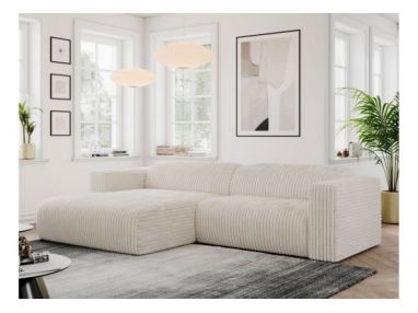 Narożnik PASADENA L - strona lewa - beżowy, sztruks