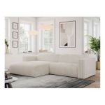 Narożnik PASADENA L - strona lewa - beżowy, sztruks