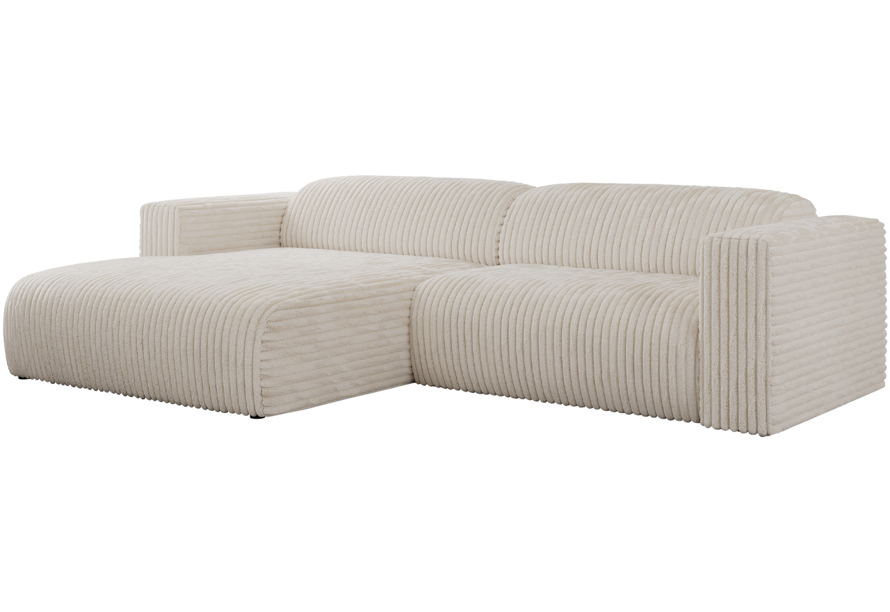 Narożnik PASADENA L - strona lewa - beżowy, sztruks