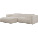 Narożnik PASADENA L - strona lewa - beżowy, sztruks