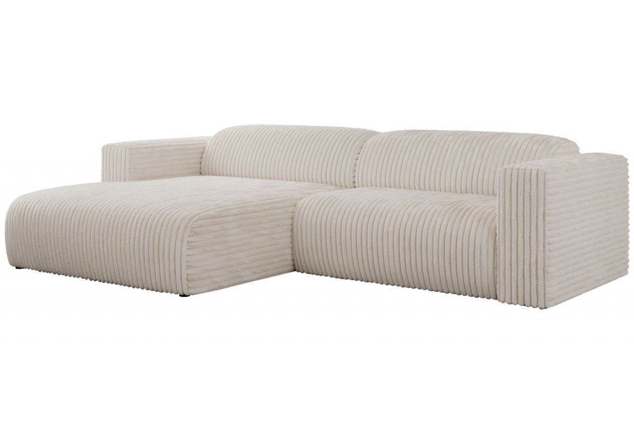 Narożnik PASADENA L - strona lewa - beżowy, sztruks