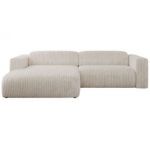 Narożnik PASADENA L - strona lewa - beżowy, sztruks