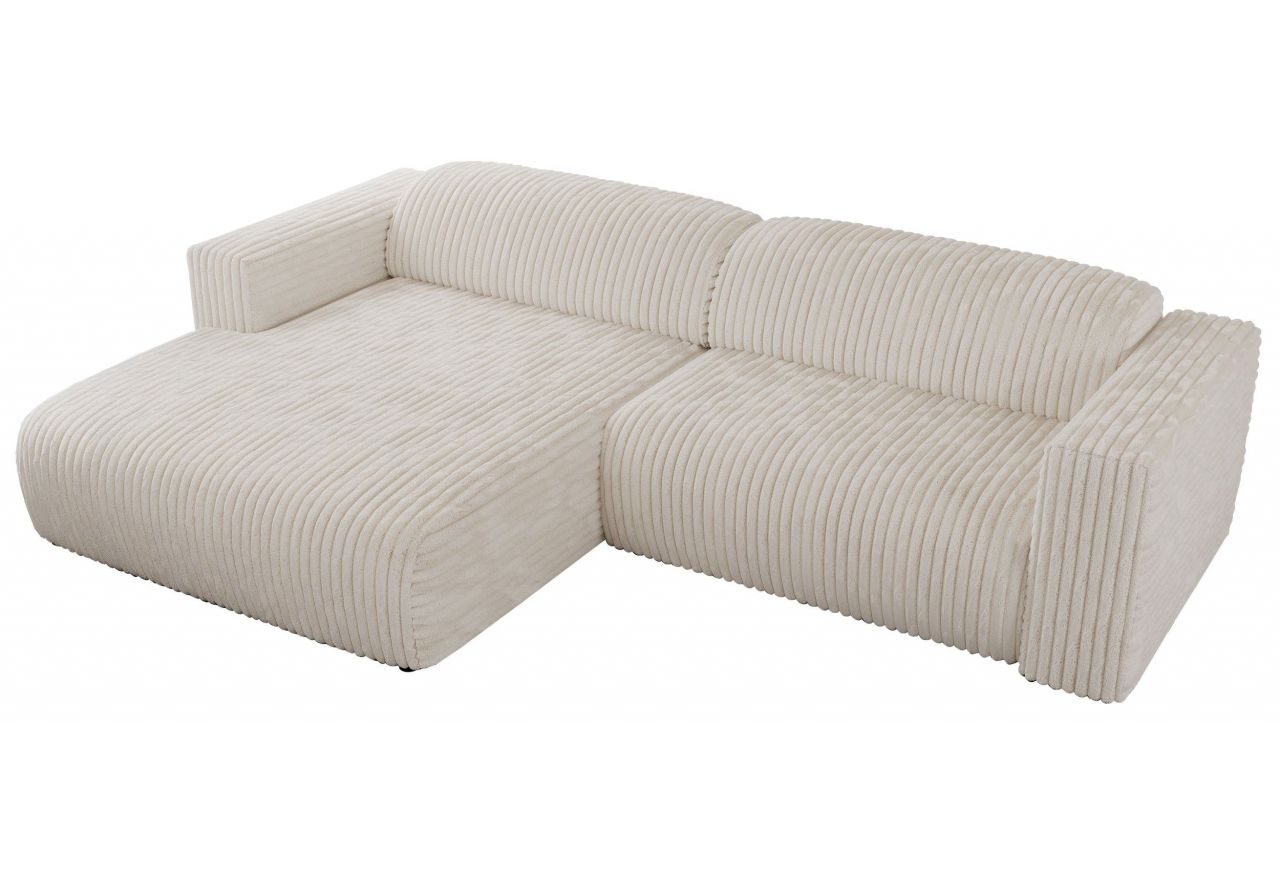 Narożnik PASADENA L - strona lewa - beżowy, sztruks