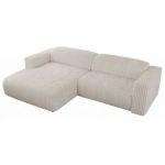 Narożnik PASADENA L - strona lewa - beżowy, sztruks