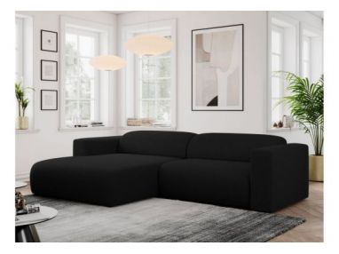 Narożnik PASADENA L - strona lewa - czarny, boucle