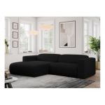 Narożnik PASADENA L - strona lewa - czarny, boucle