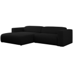 Narożnik PASADENA L - strona lewa - czarny, boucle