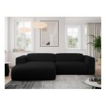 Narożnik PASADENA L - strona lewa - czarny, boucle