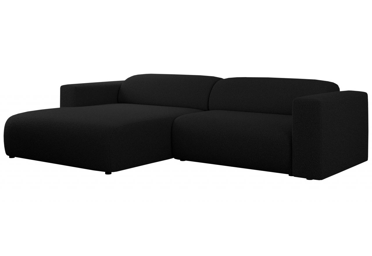Narożnik PASADENA L - strona lewa - czarny, boucle