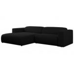 Narożnik PASADENA L - strona lewa - czarny, boucle