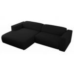 Narożnik PASADENA L - strona lewa - czarny, boucle