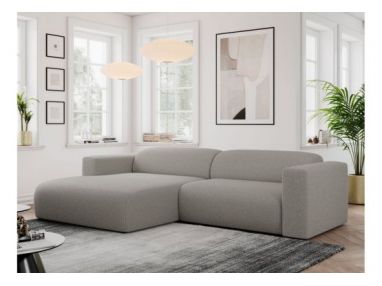 Narożnik PASADENA L - strona lewa - szary, boucle