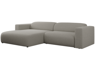 Narożnik PASADENA L - strona lewa - szary, boucle