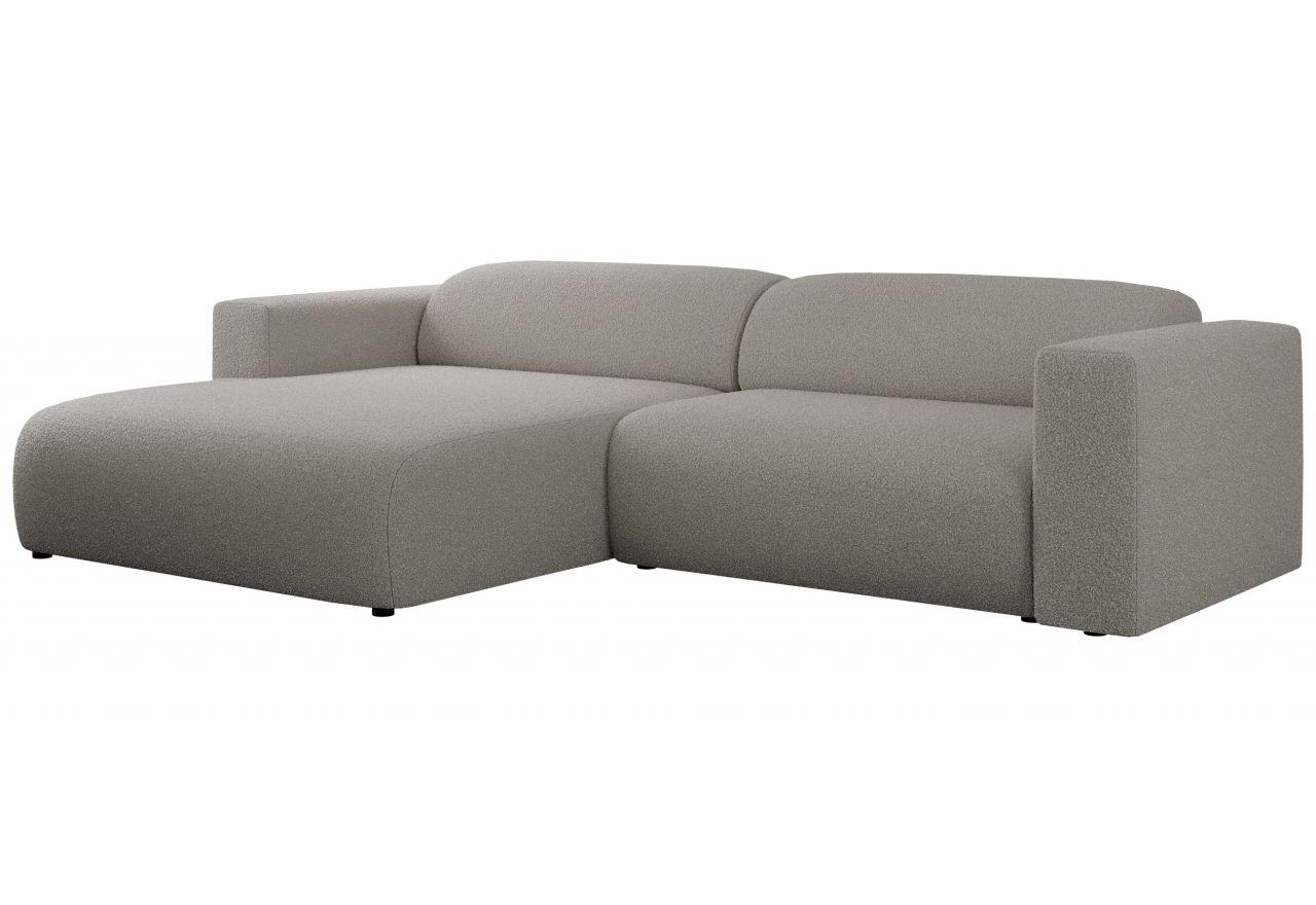 Narożnik PASADENA L - strona lewa - szary, boucle