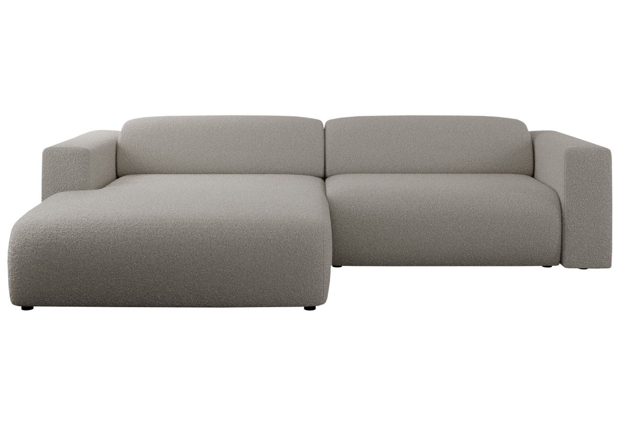 Narożnik PASADENA L - strona lewa - szary, boucle