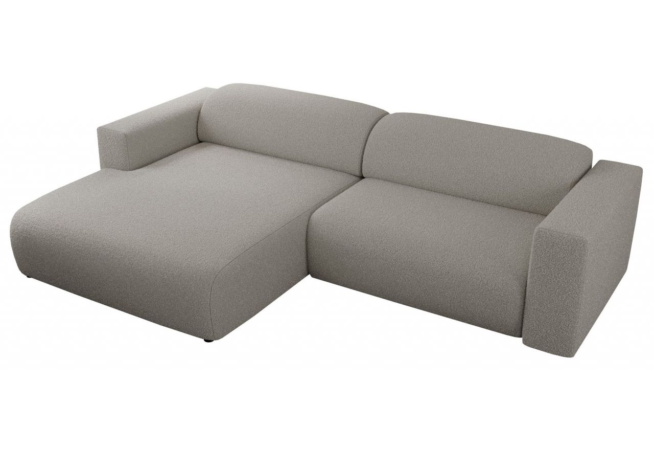 Narożnik PASADENA L - strona lewa - szary, boucle