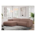 Narożnik PASADENA L - strona lewa - różowy, boucle